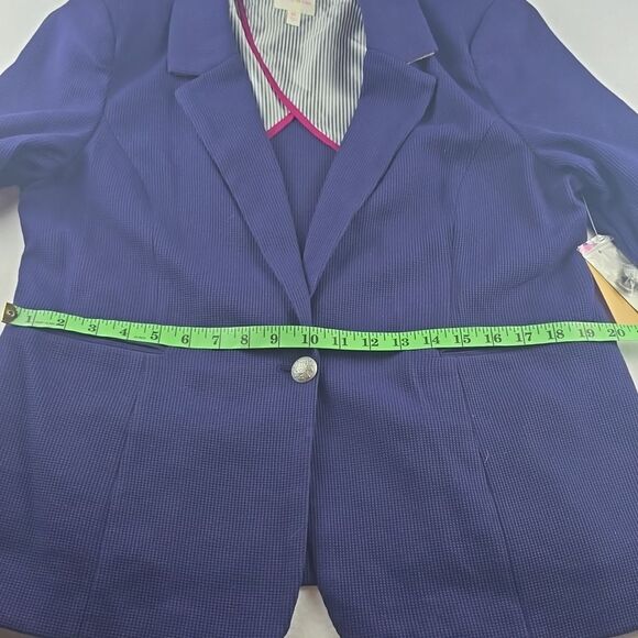 Riley & Rae NWT Preppy Navy Blue Harlow Striped Lining Blazer‎ Jacket Size XL - Picture 9 of 10